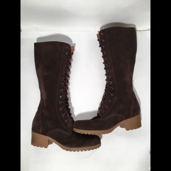 J. Crew Shoes - J. Crew Brown Suede Suede Lace - Up Boot Women.